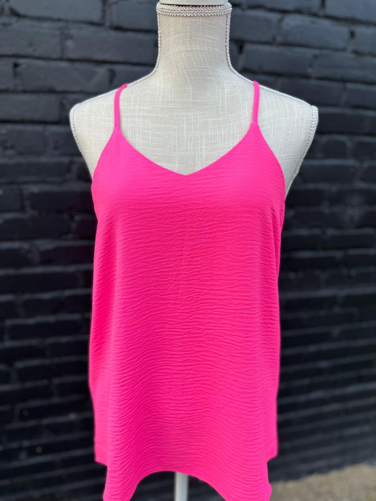 Adjustable Strap Cami- Fuchsia