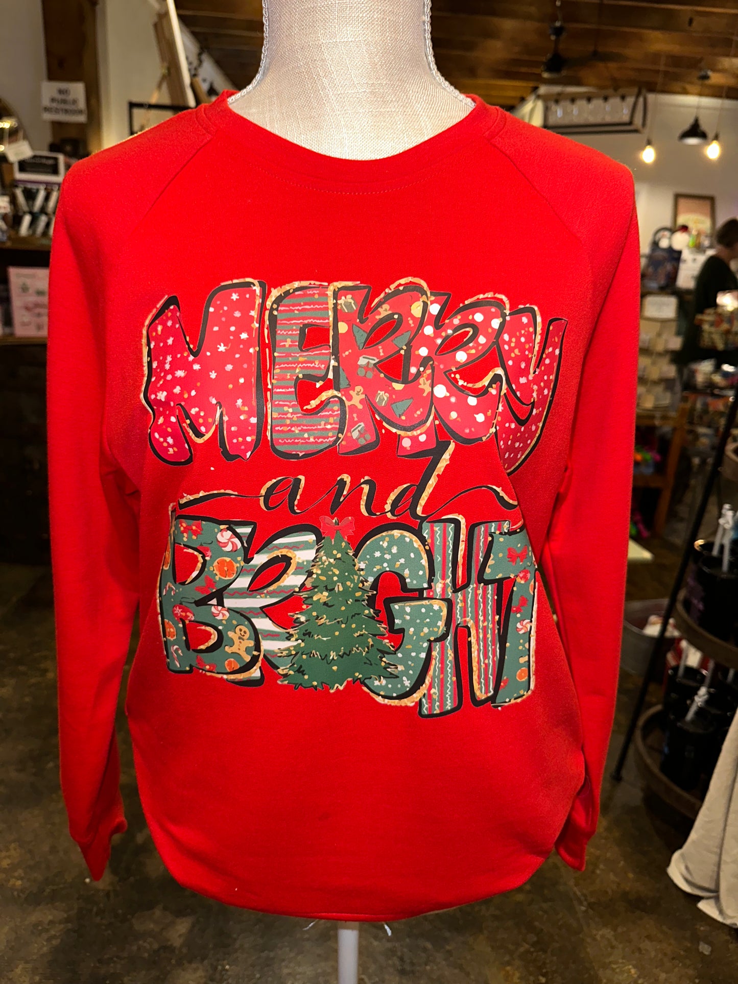 Red Merry and Bright Sweatshirt