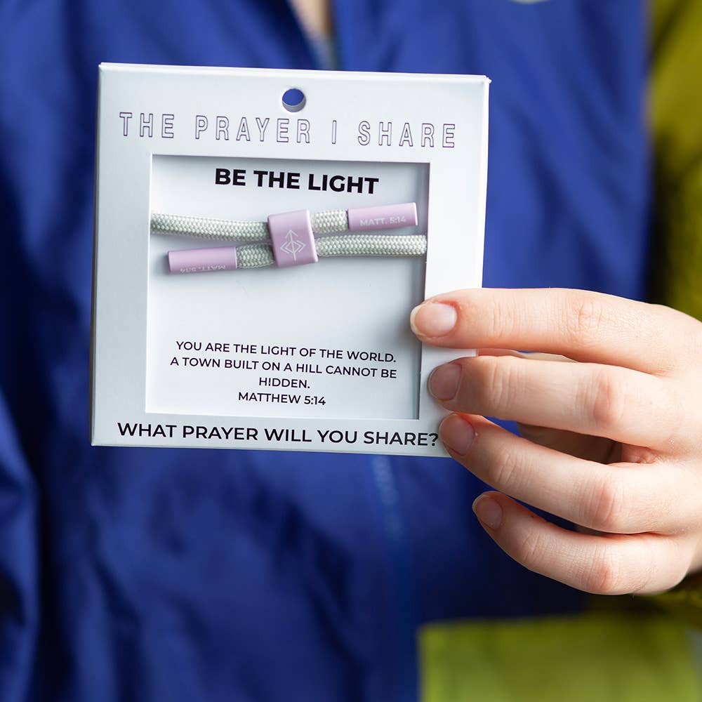 BE THE LIGHT Bracelet, Christian Cord Bracelet - Mercantile213