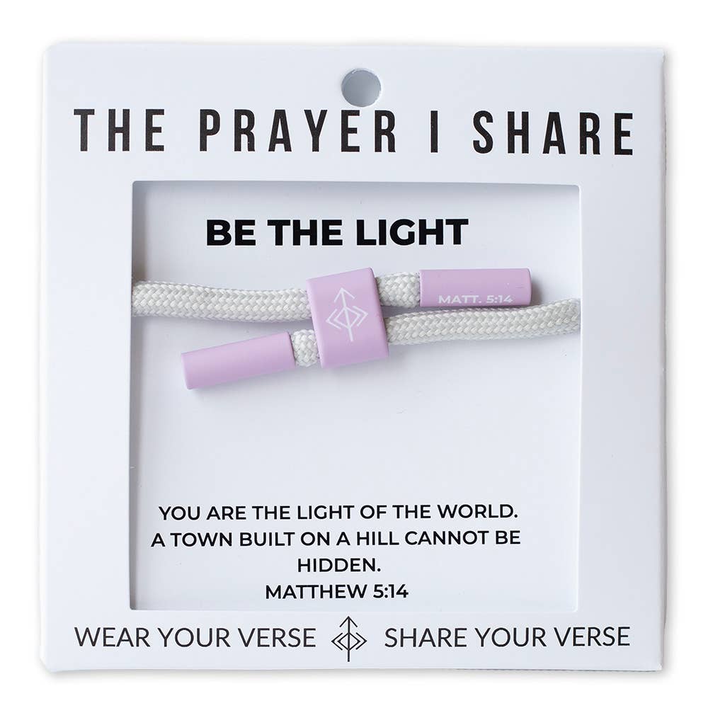BE THE LIGHT Bracelet, Christian Cord Bracelet - Mercantile213