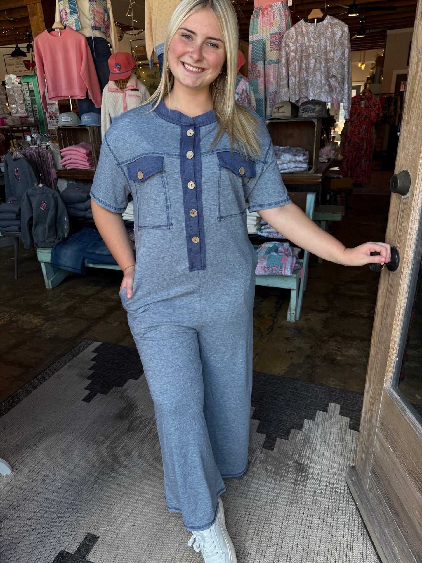 Blue 1Pc Jumpsuit - Mercantile213