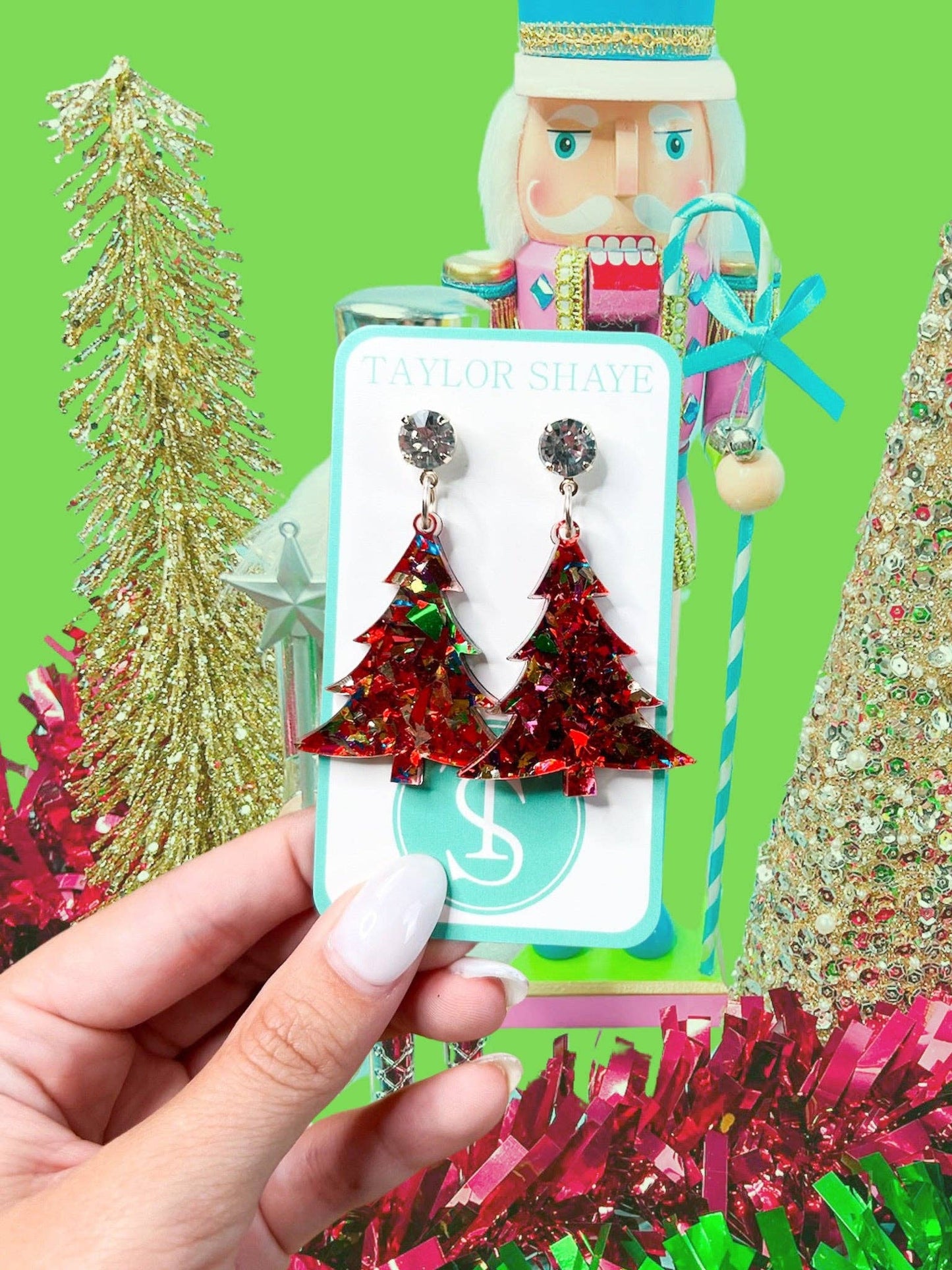 Bright Night Christmas Trees: Red Unicorn - Mercantile213