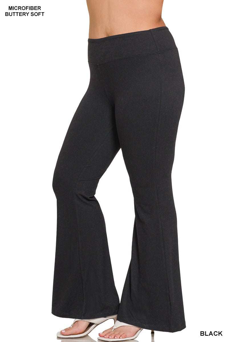 Buttery Soft Flare Yoga Pants - Black - Mercantile213
