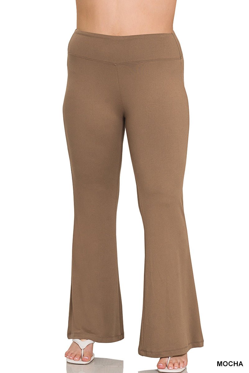 Buttery Soft Flare Yoga Pants - Mocha - Mercantile213