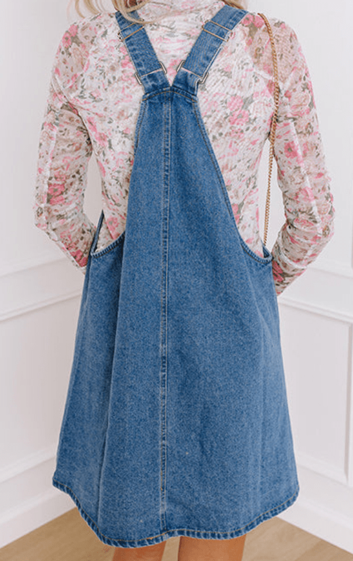Dusk Denim Jumper Dresss - Mercantile213
