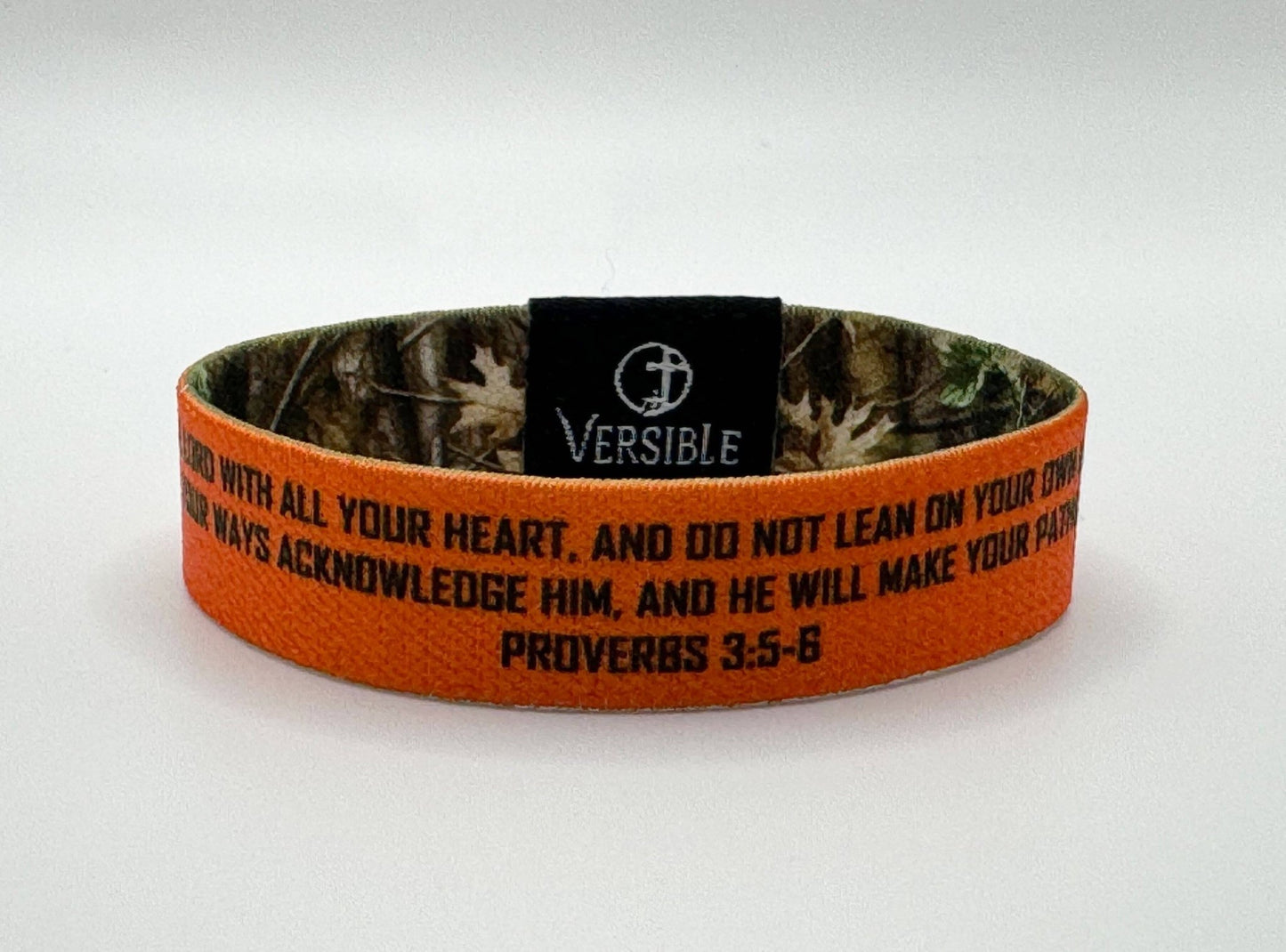 Forest Camo / Proverbs 3:5 - 6 Wristband - Mercantile213