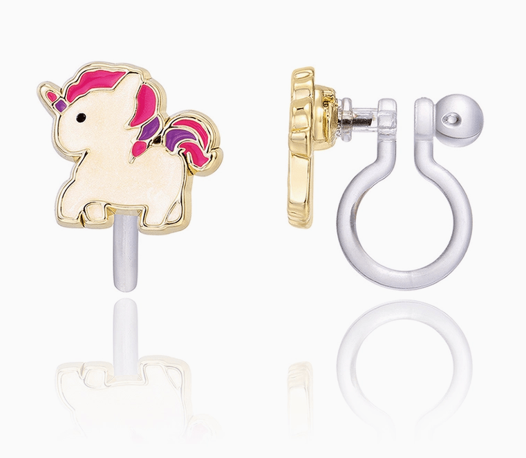 Girl Nation Clip - On Earrings - Magical Unicorn - Mercantile213