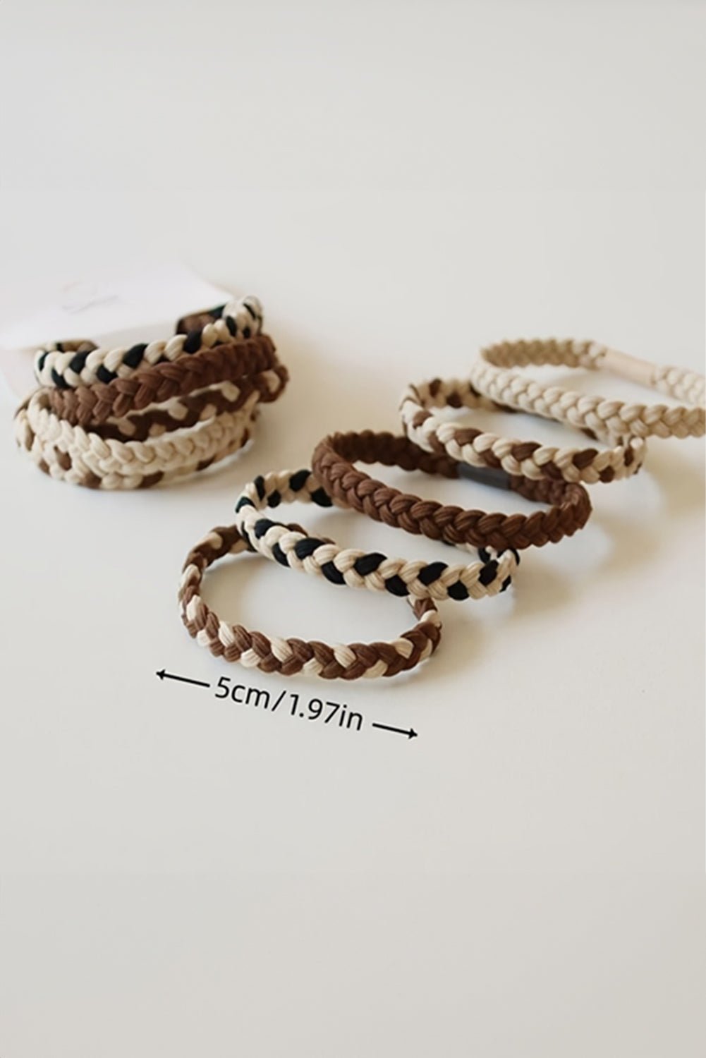 Khaki Braided Hair Tie Sets - Mercantile213