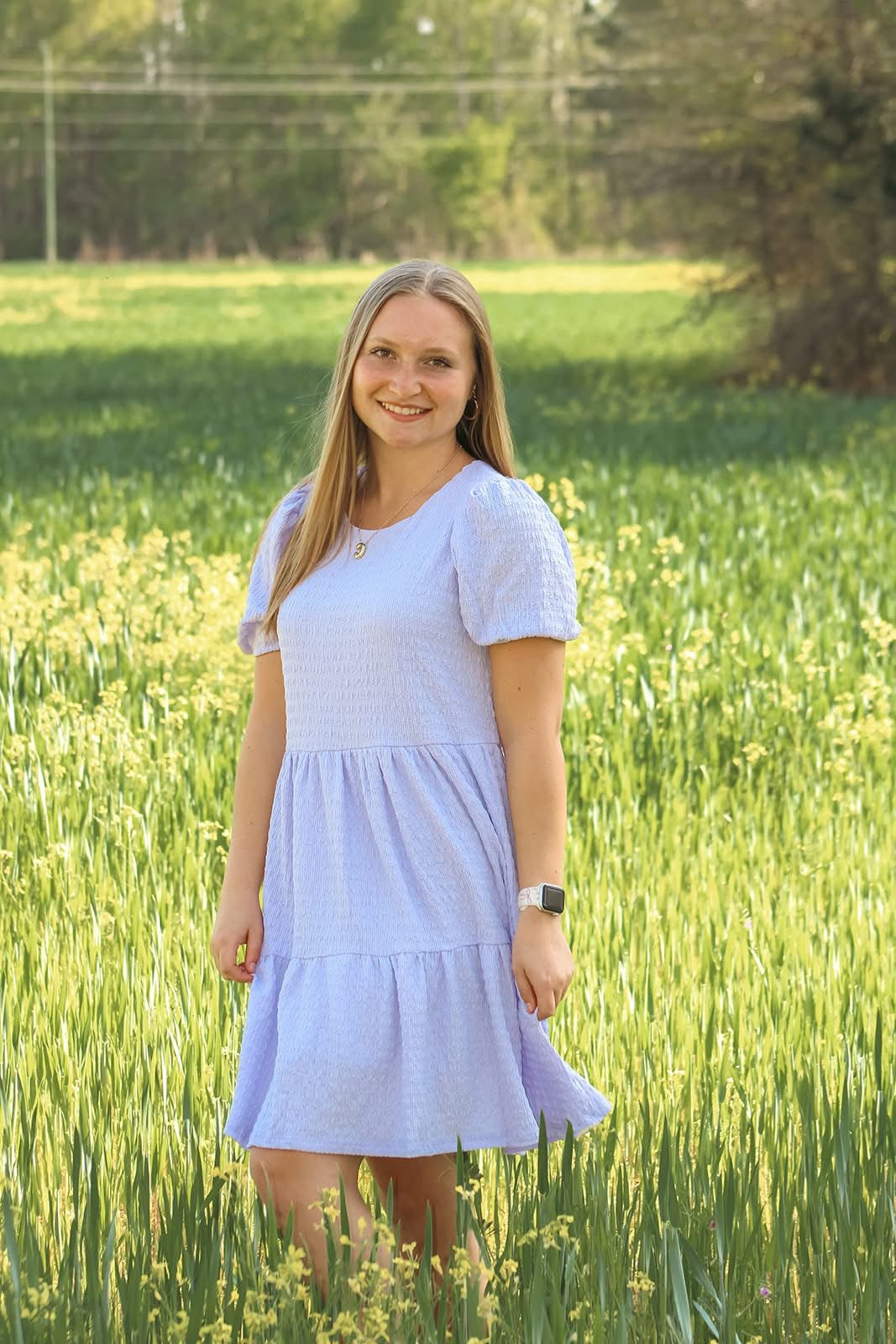 Lavender Textured Roundneck Dress - Mercantile213