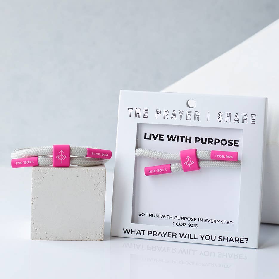 LIVE WITH PURPOSE Bracelet, Christian Cord Bracelet - Mercantile213