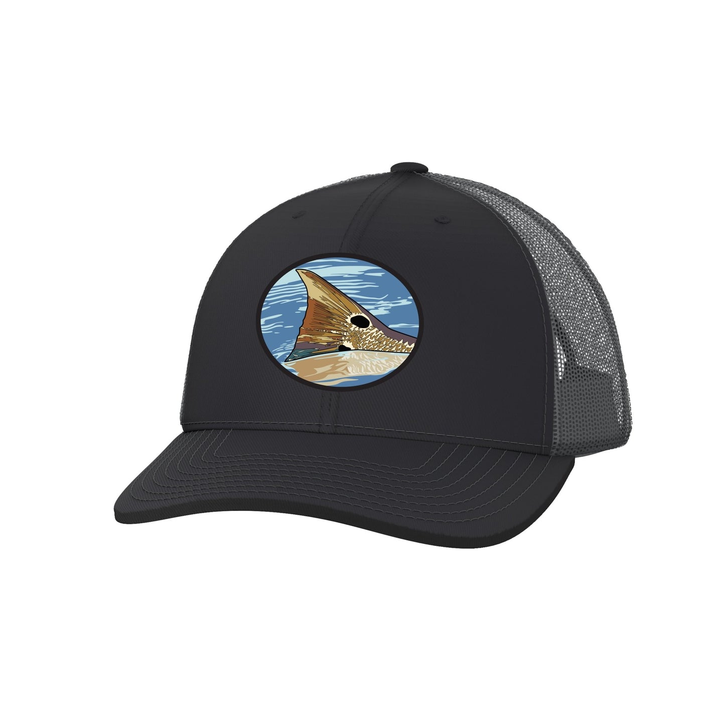 Local Boy Hat - Redfish Waters Trucker - Black/Charcoal - Mercantile213