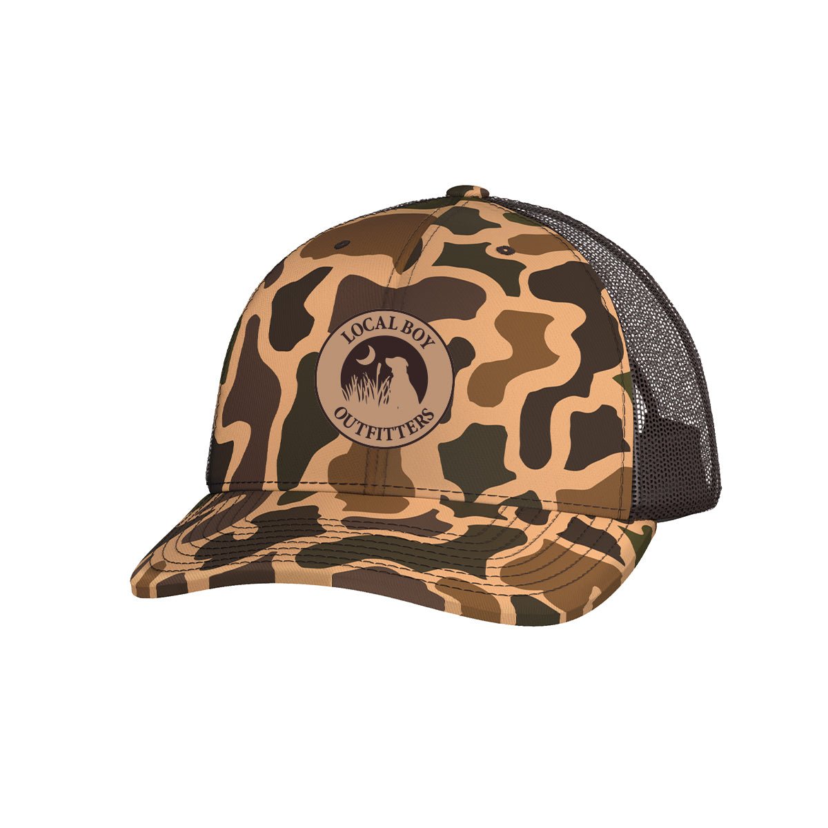 Local Boy Youth Hat - Leather Patch Trucker - OSC - Mercantile213