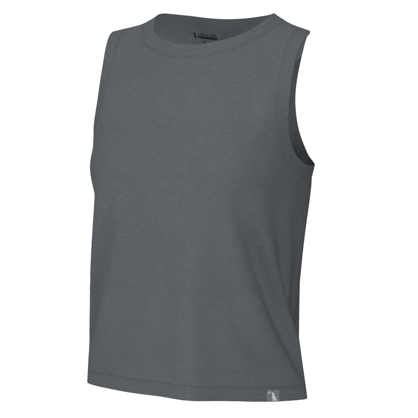 Local Girl Muscle Tank - Graphite - Mercantile213