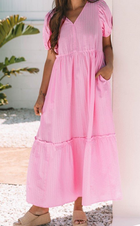 Pink Pin Stripe Maxi - Mercantile213