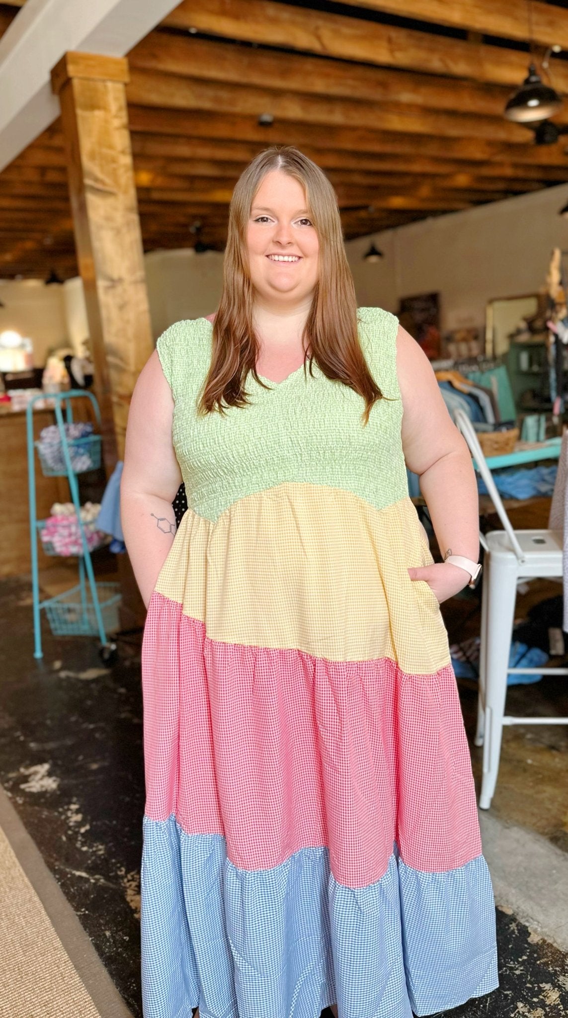 Sage Multi Tiered Maxi - Mercantile213