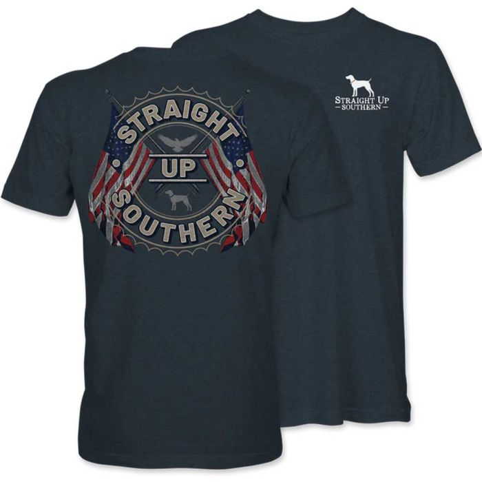 Straight Up Southern Fly Em Tee - Navy - Mercantile213