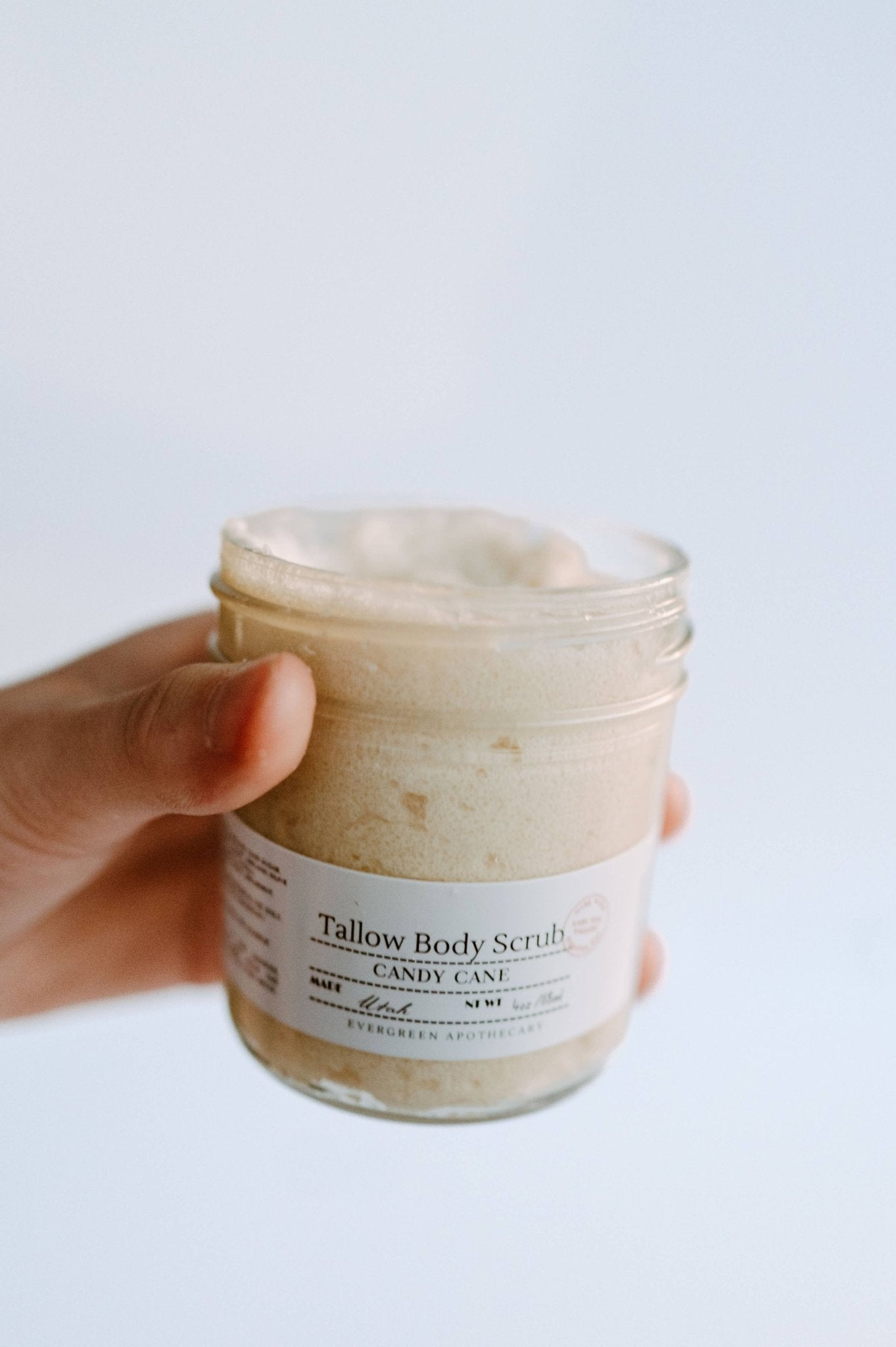 Tallow Sugar Scrub, made with Lady May Tallow, 6oz: Lavender - Mercantile213