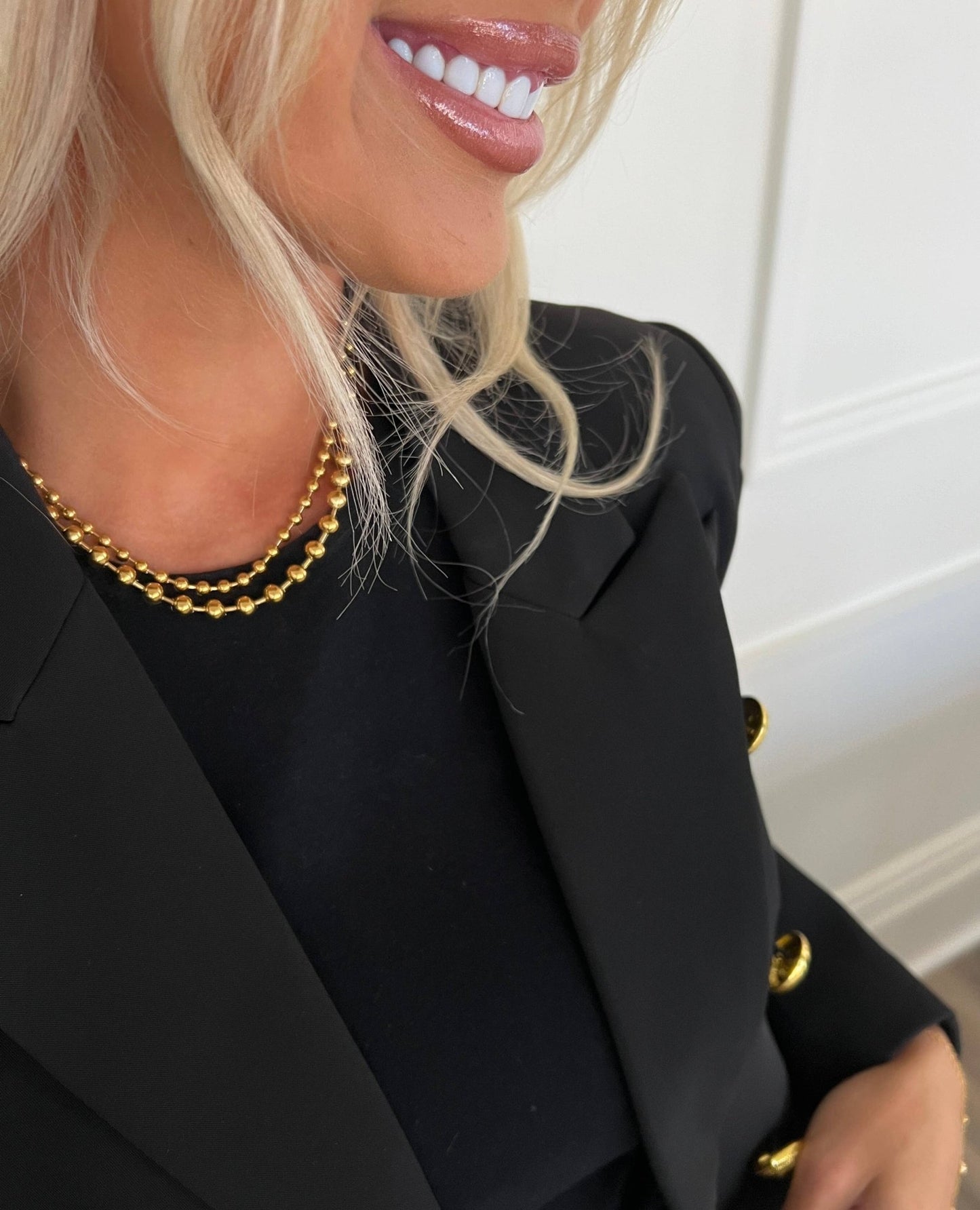 XL GOLD BEADED NECKLACE - Mercantile213