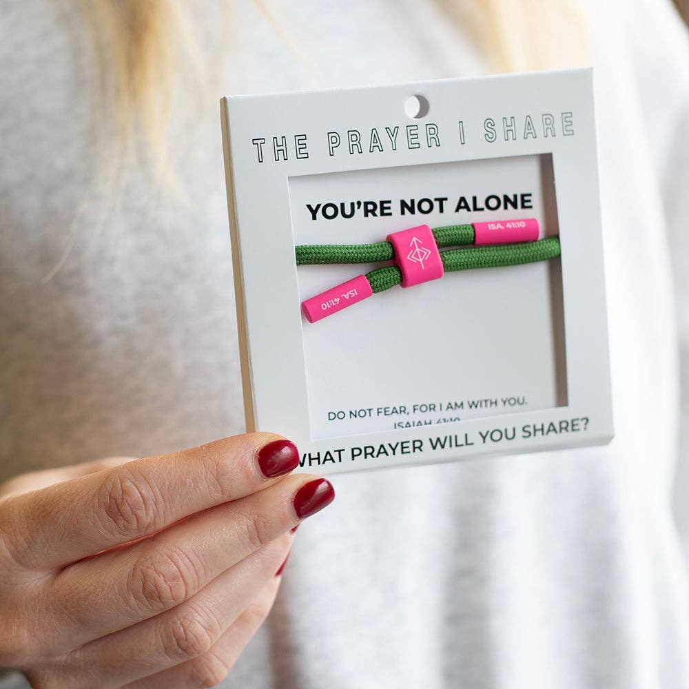 YOU'RE NOT ALONE Bracelet, Christian Cord Bracelet - Mercantile213