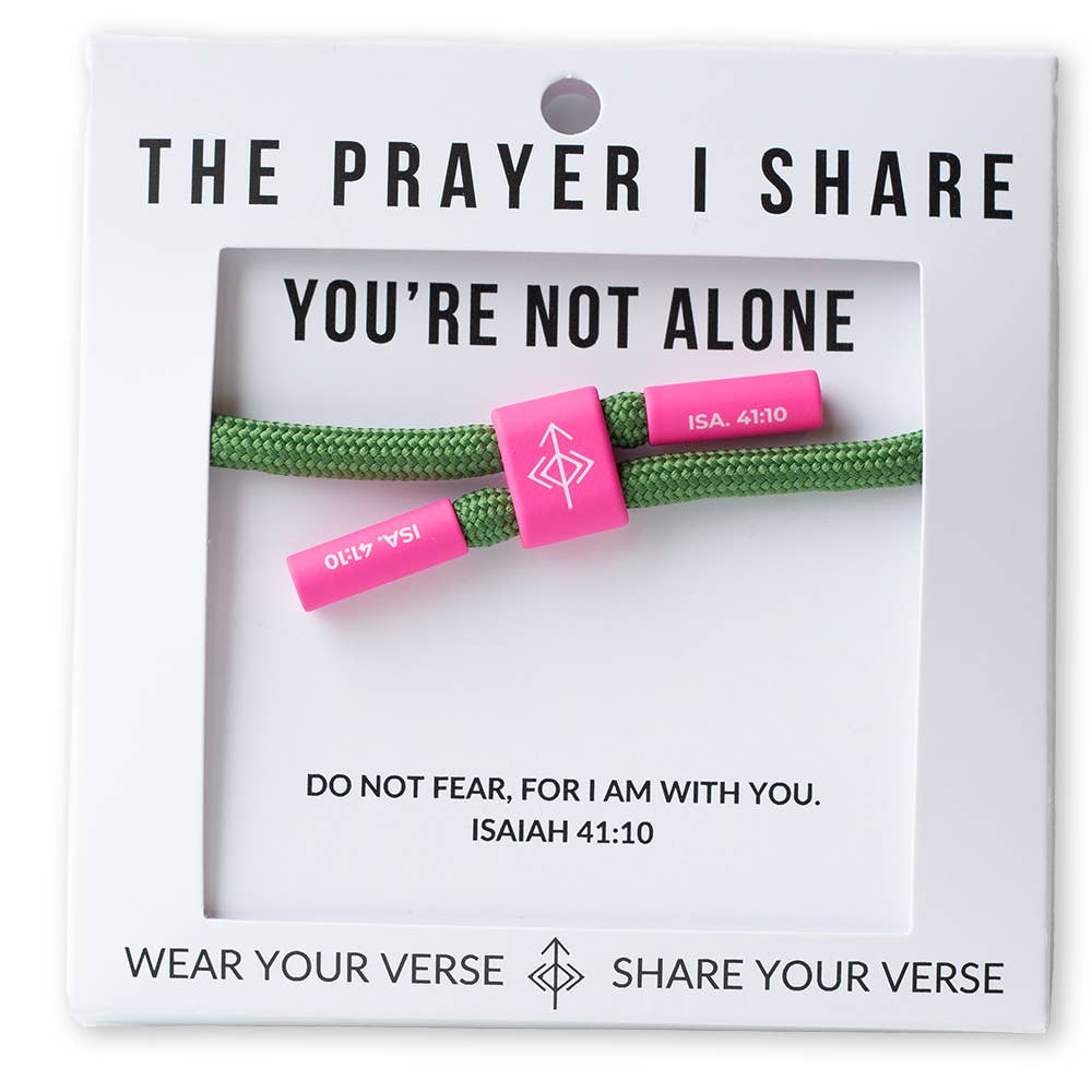 YOU'RE NOT ALONE Bracelet, Christian Cord Bracelet - Mercantile213