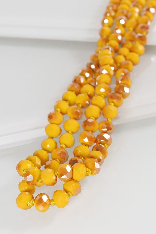 Glass Bead Long Necklace - Mercantile213