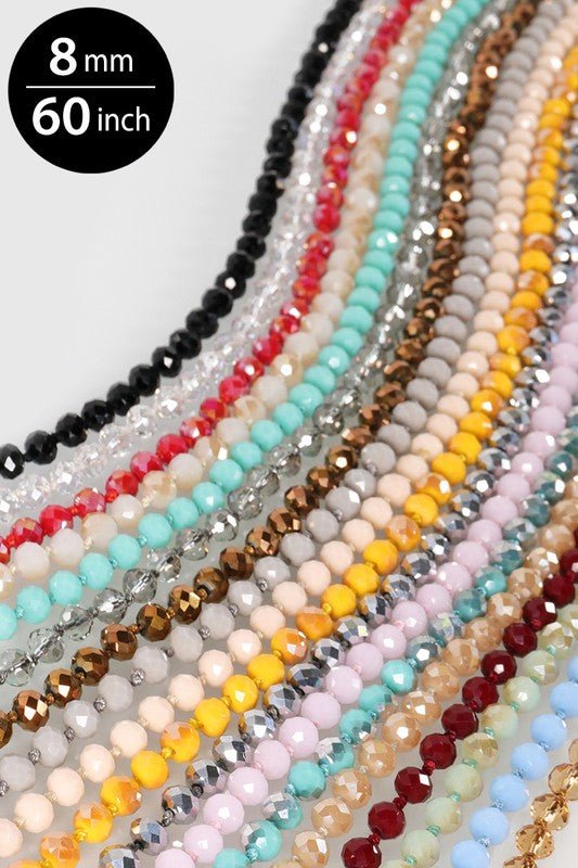 Glass Bead Long Necklace - Mercantile213