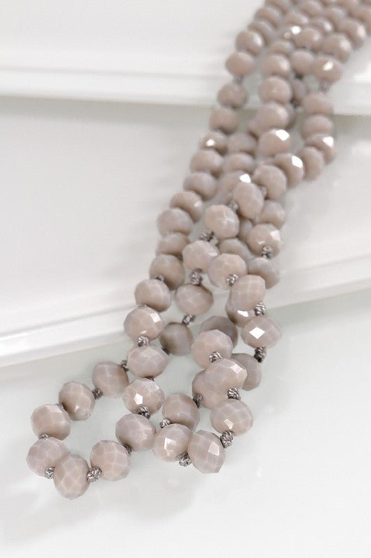 Glass Bead Long Necklace - Mercantile213