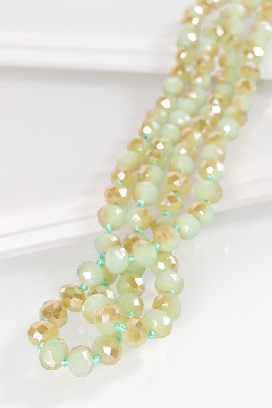 Glass Bead Long Necklace - Mercantile213