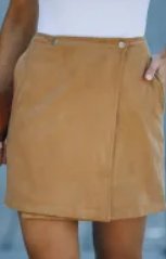 Khaki Wrap Skirt - Mercantile213