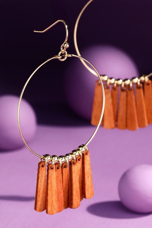 Wood Bar Earings - Mercantile213