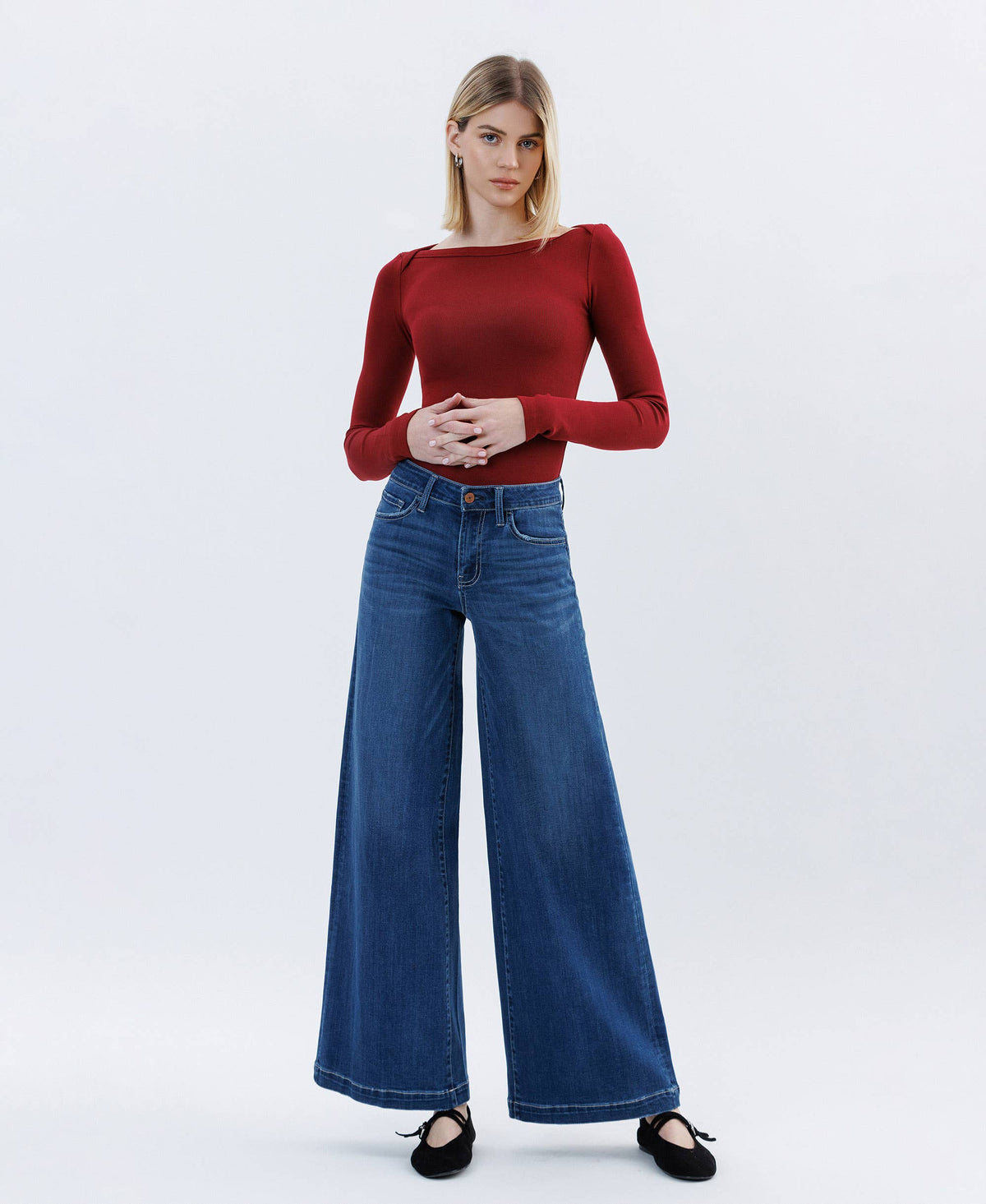 Vervet Palazzo Jeans- T6775