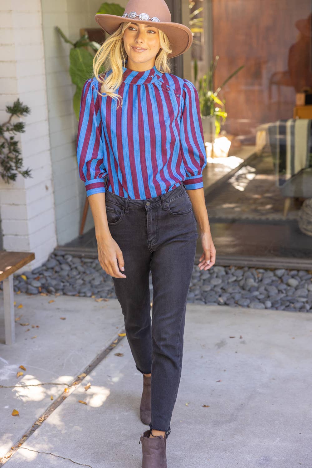 Blue Stripe Blouse