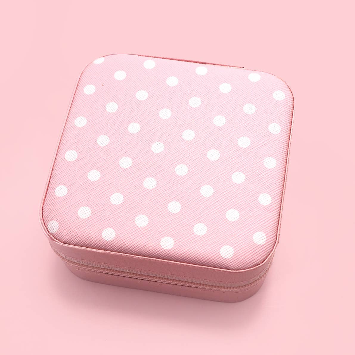 Small Jewelry Box- Pink Polka