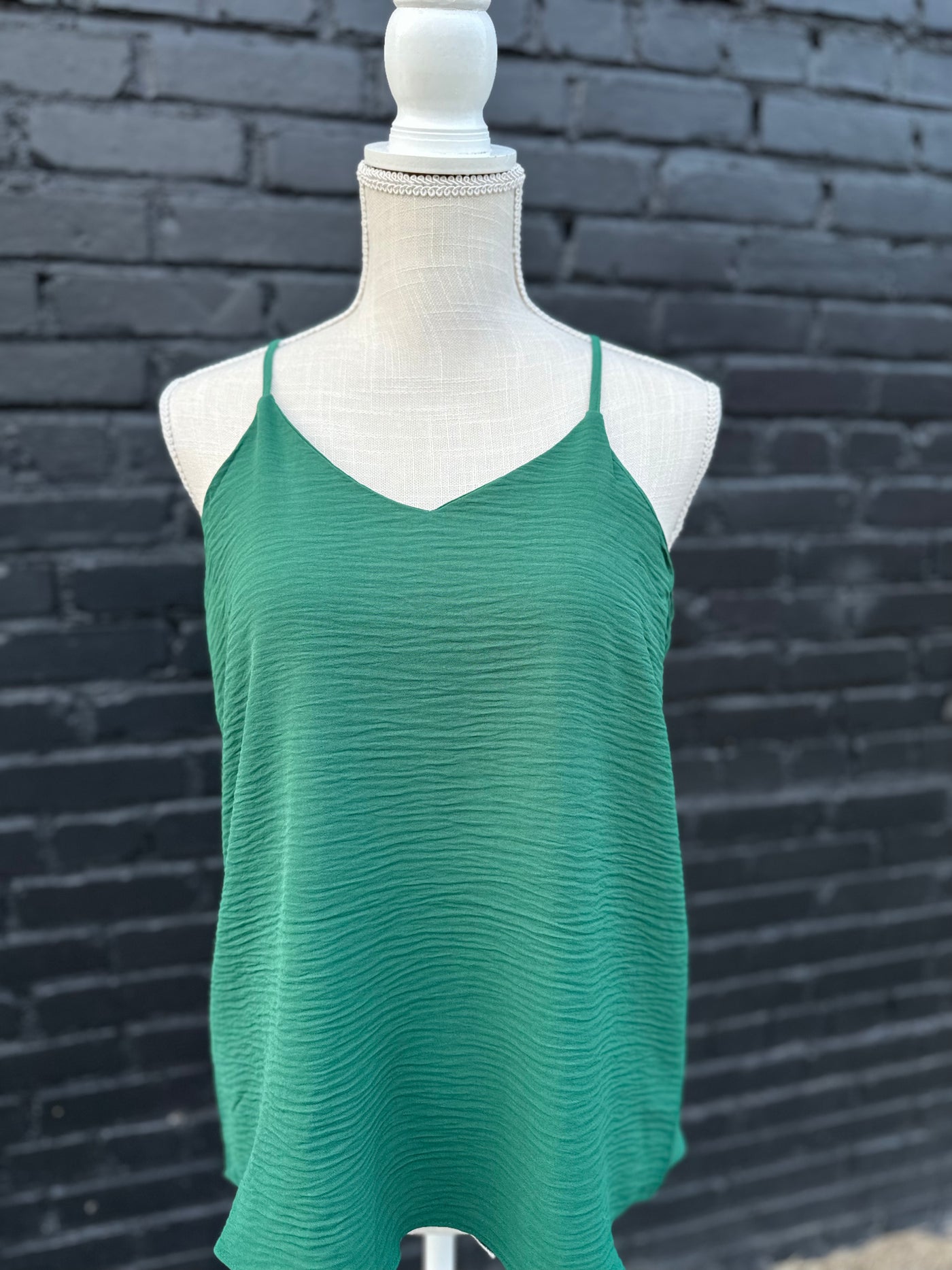 Adjustable Strap Cami- Dk Green