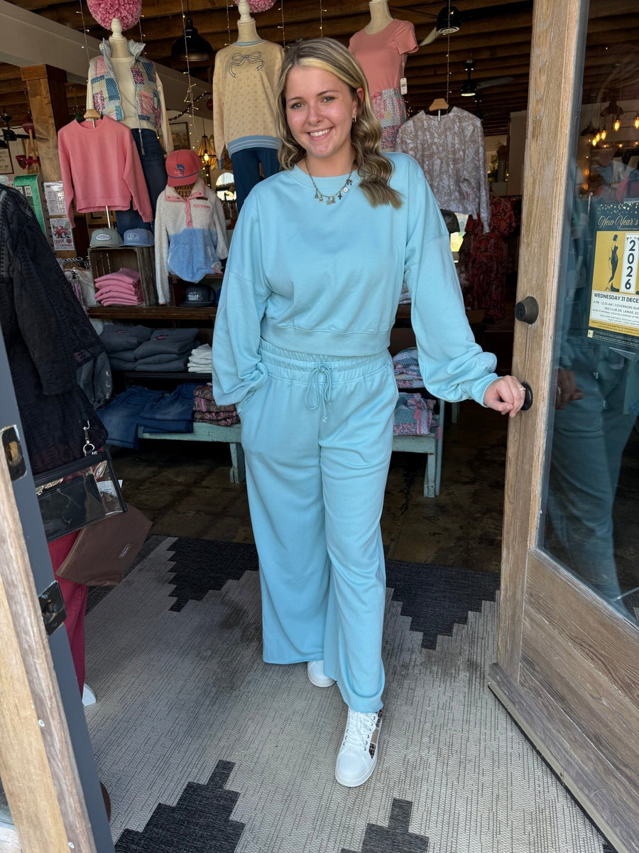 2 PC LS Pants Set - Sky Blue - Mercantile213