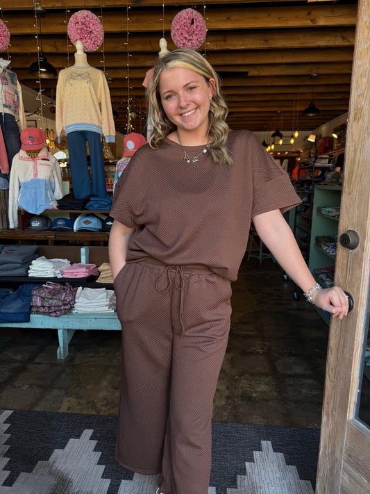 2 Pc SS Outfit - Brown - Mercantile213