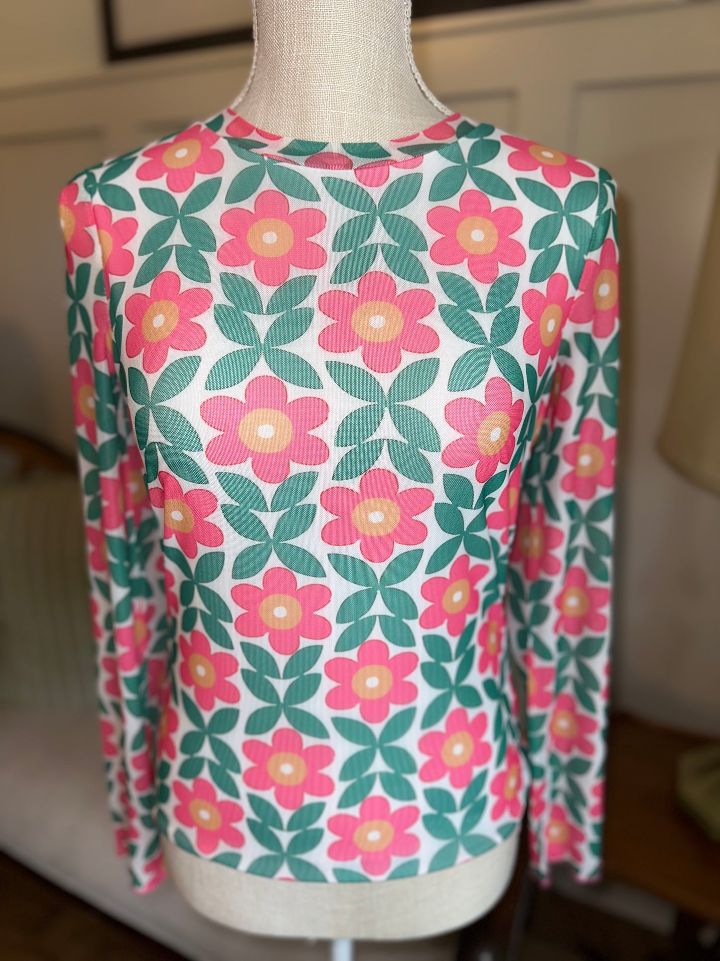 Retro Floral Blouse