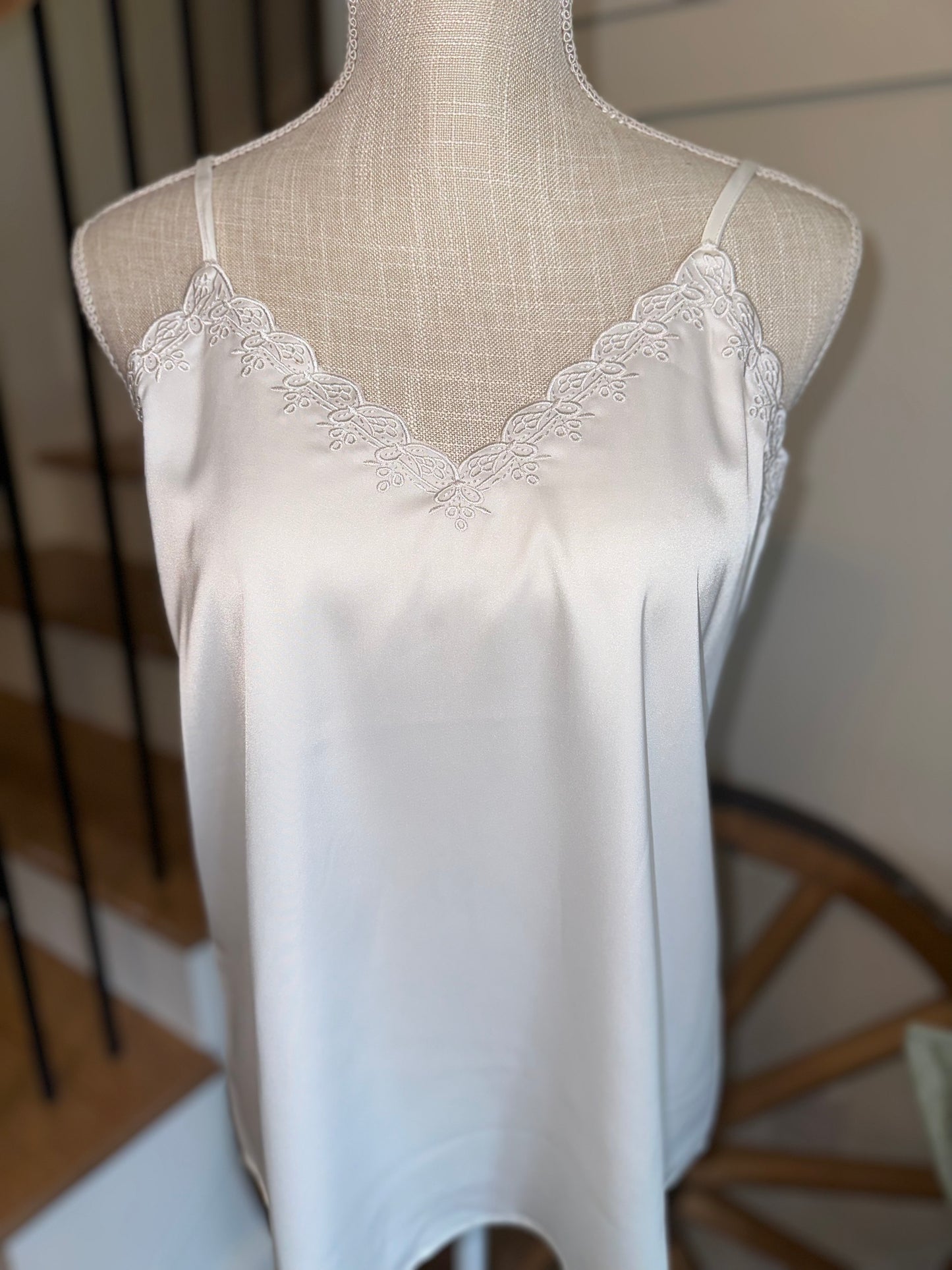 White Scalloped Cami