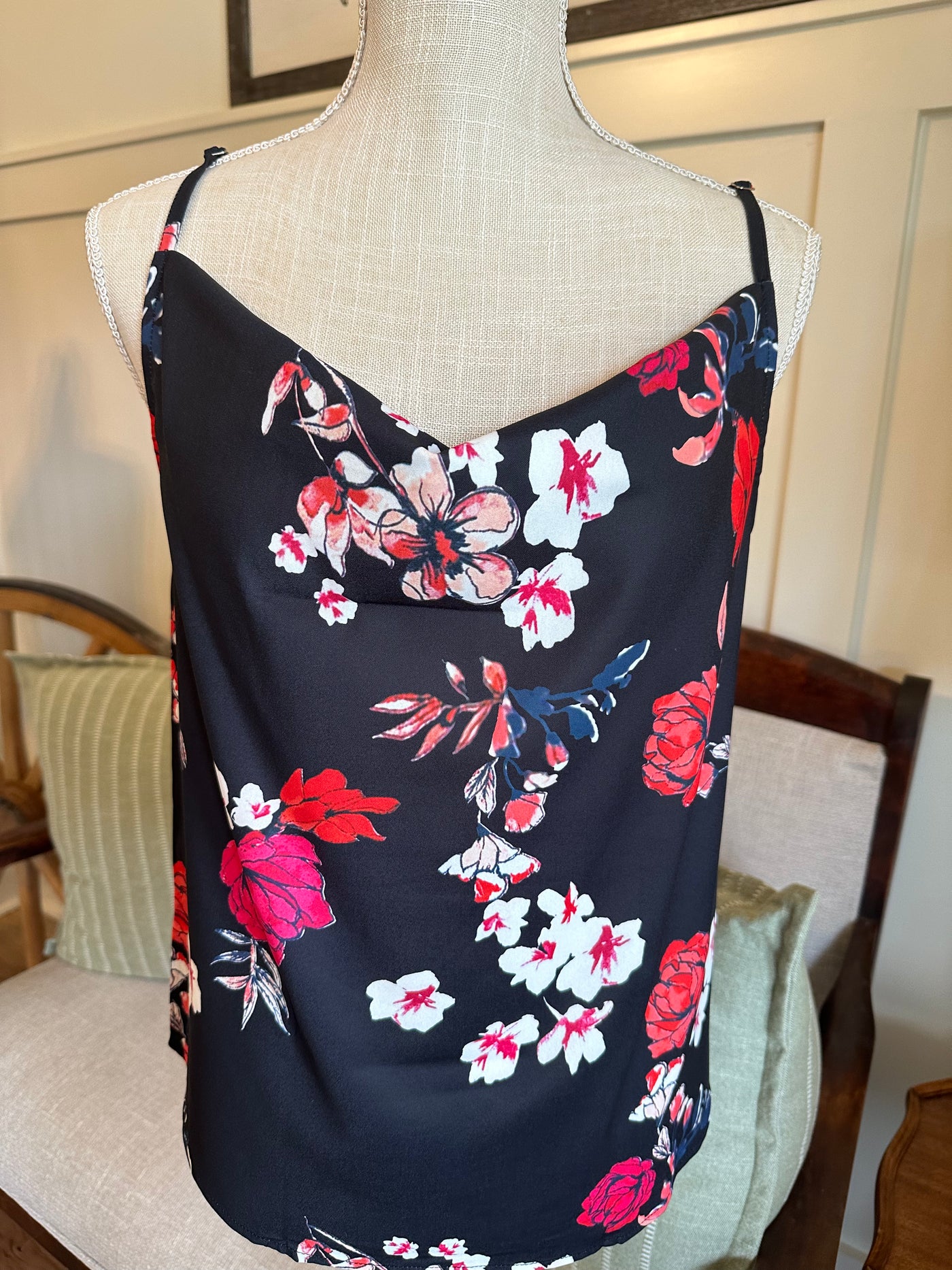 Black Floral Cami