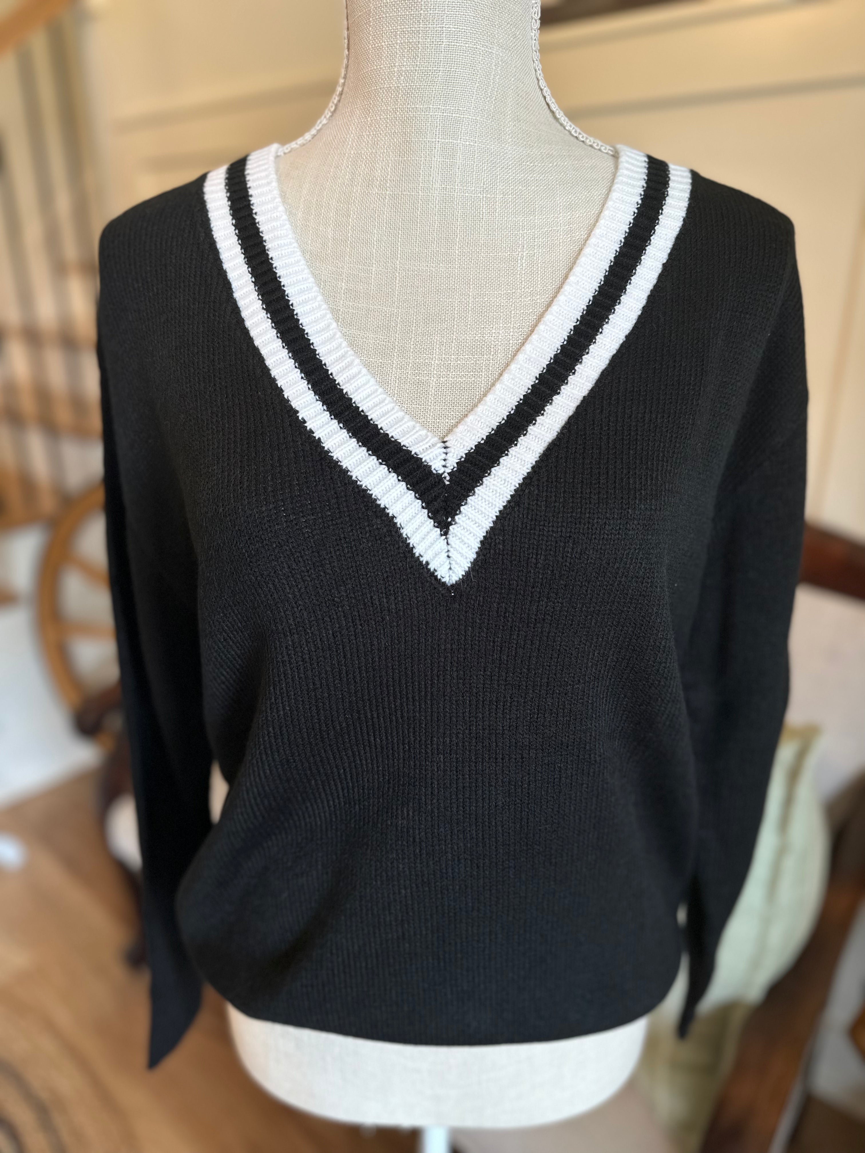 Black V Neck Sweater