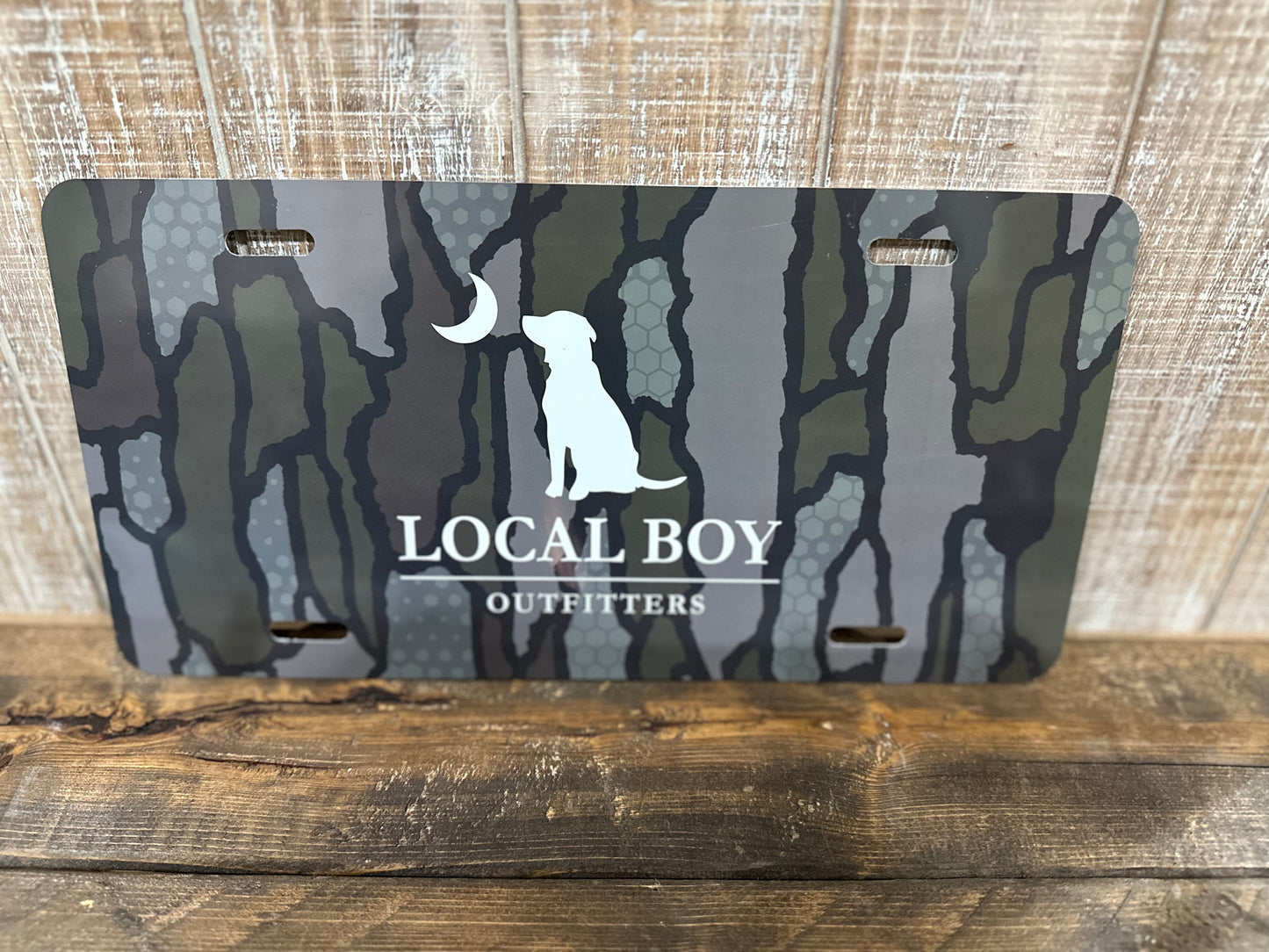 Local Boy License Plate- Locaflage Timber