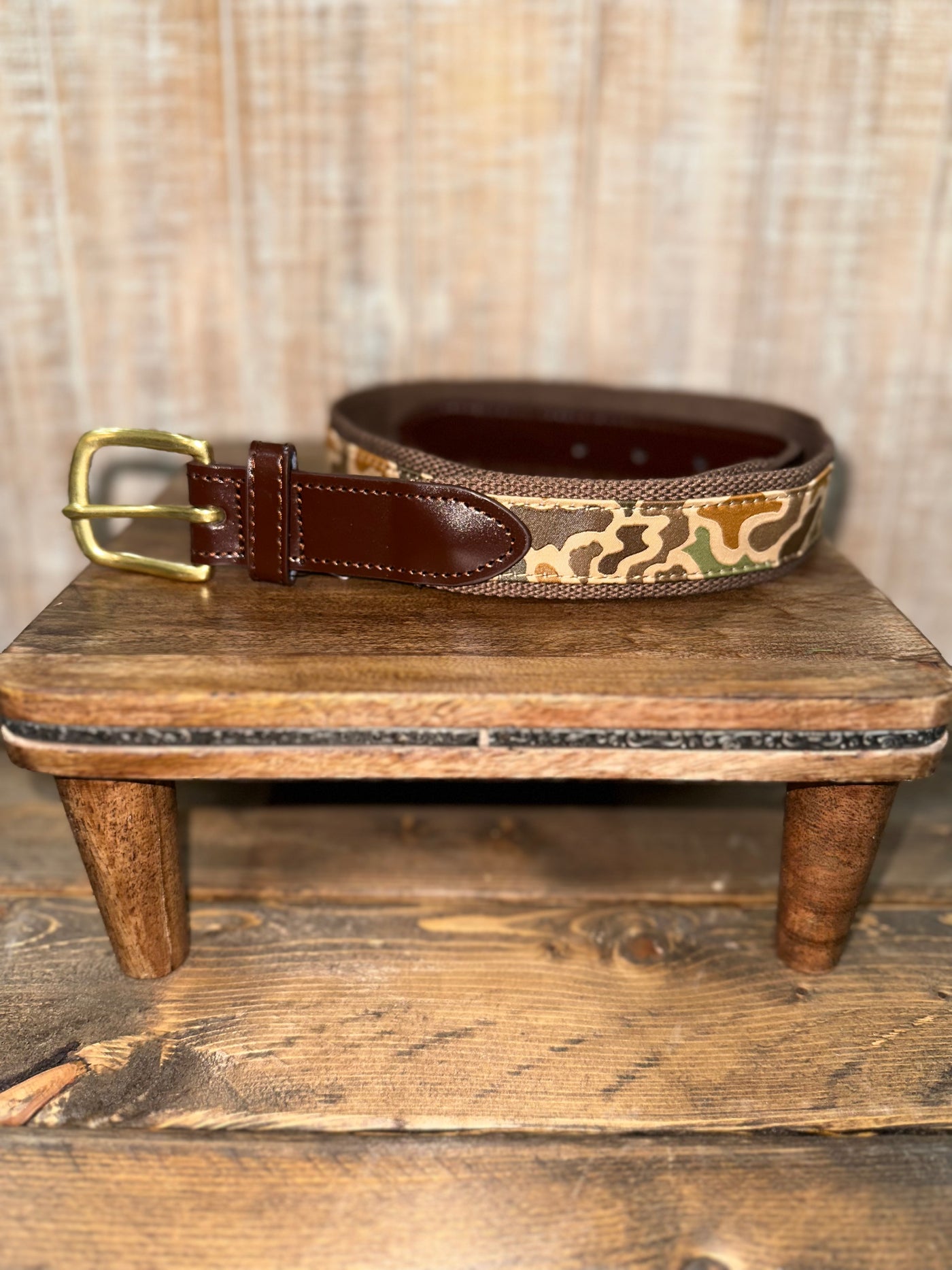 Local Boy Ribbon Belt- Old School Camo