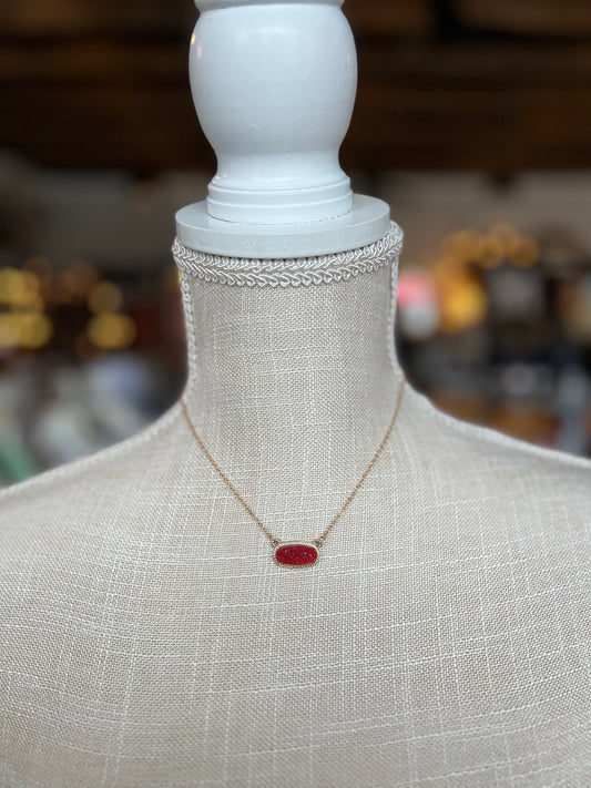 Red Oval Necklace