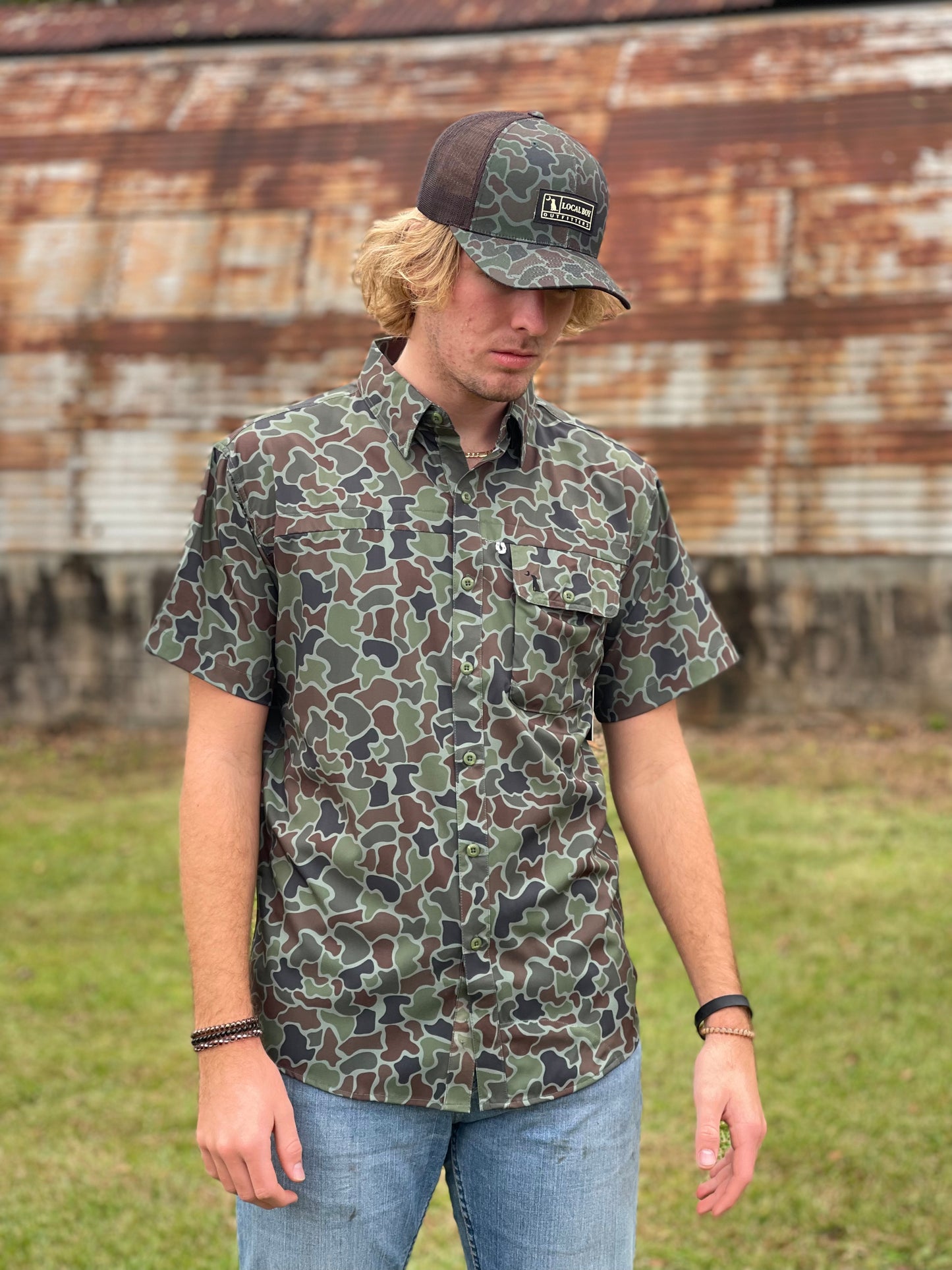 Local Boy Seadation Angler Fishing Shirt- Localflage OD