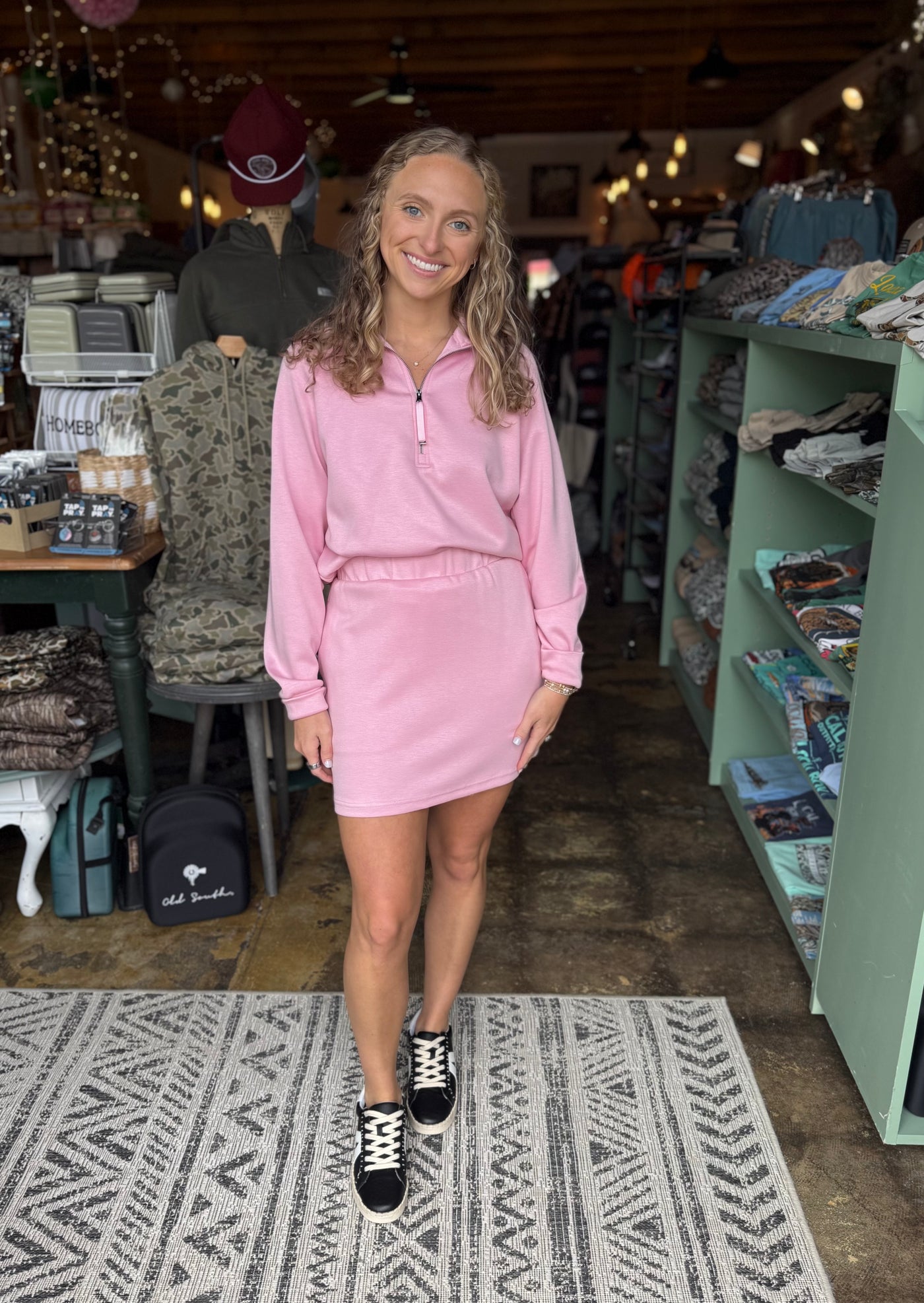 2 PC LS Skort Set- Pink