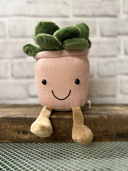 Plush Stuffed Succulent Plant- Pink