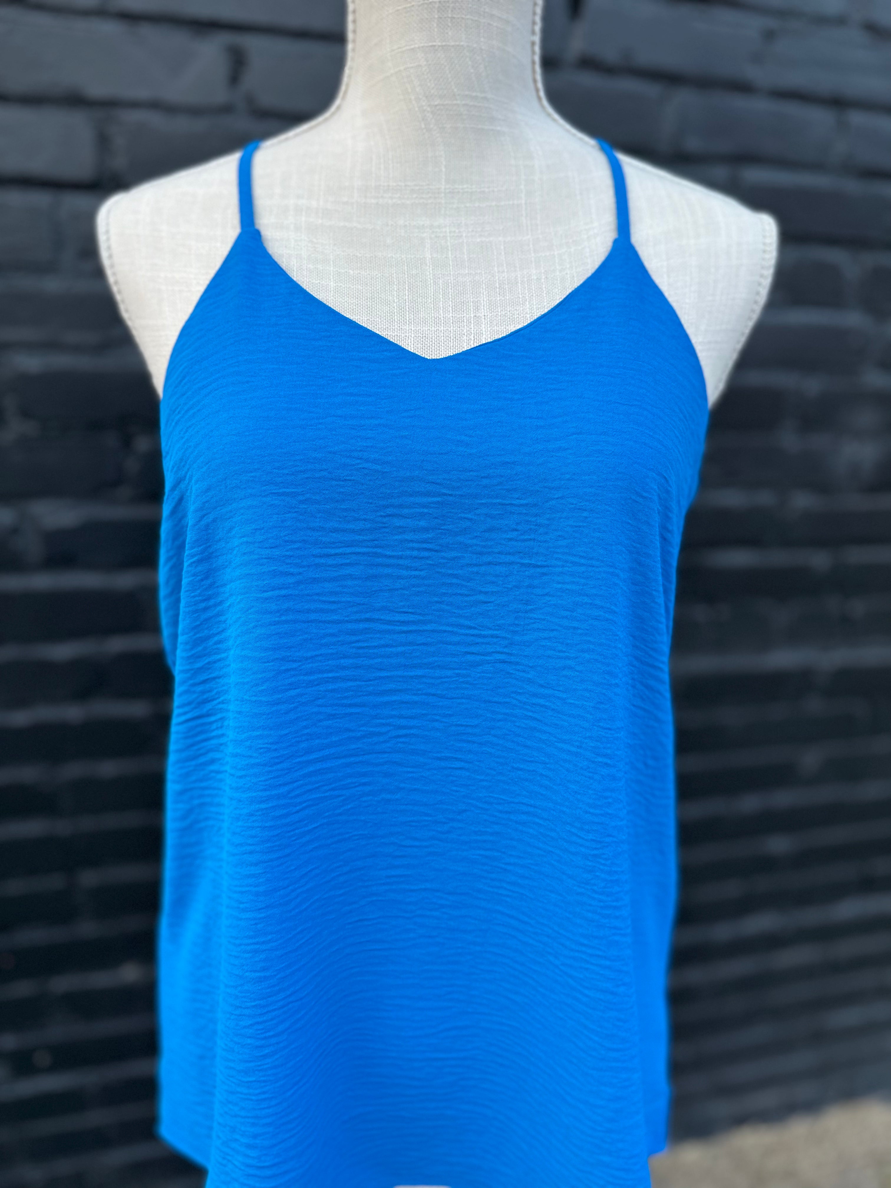 Adjustable Strap Cami- Ocean Blue