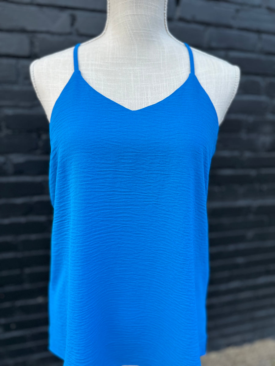 Adjustable Strap Cami- Ocean Blue