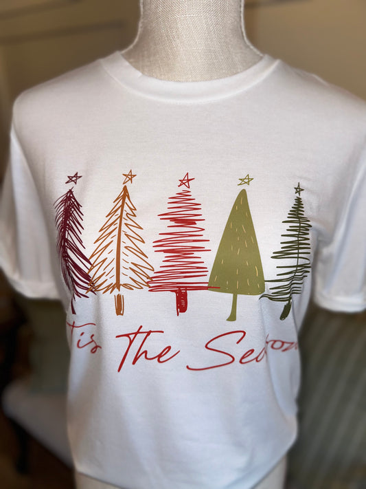 Christmas Tree Tee- White