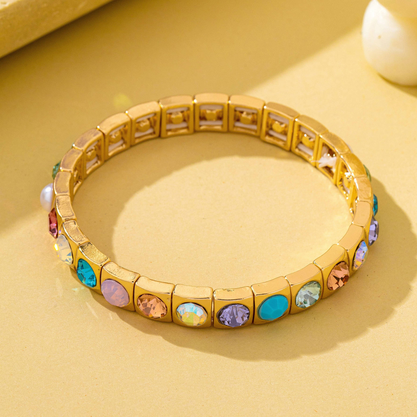 Colorful Gemstones Stretch Bracelet